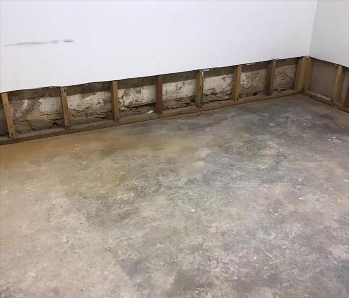 Empty basement with dry flooring.