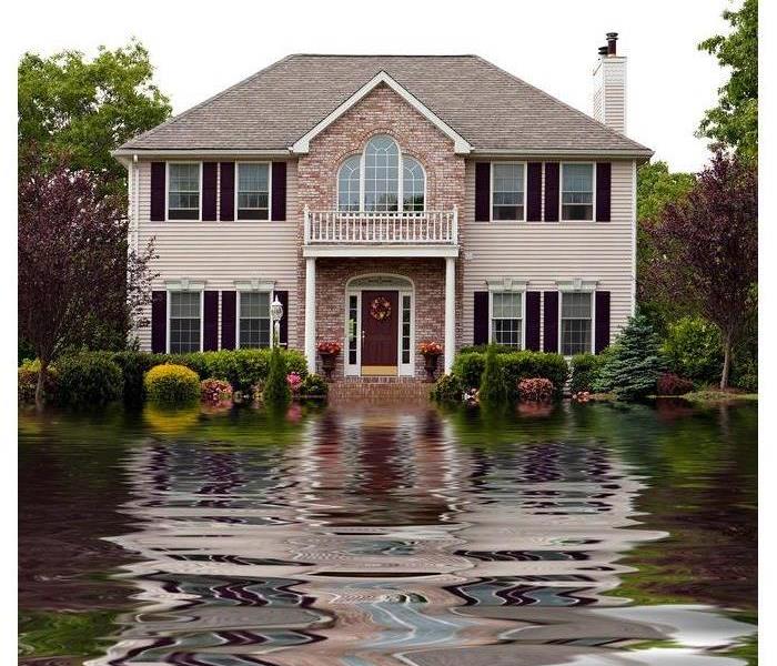 Flooding outside home.